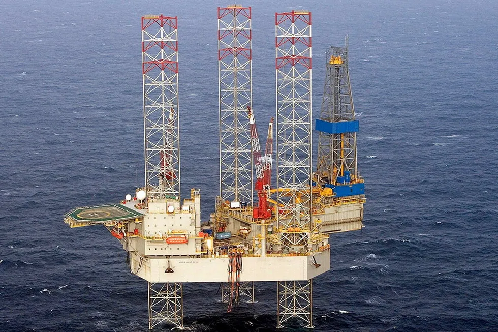 On call: the jack-up drilling rig Shelf Perseverance.