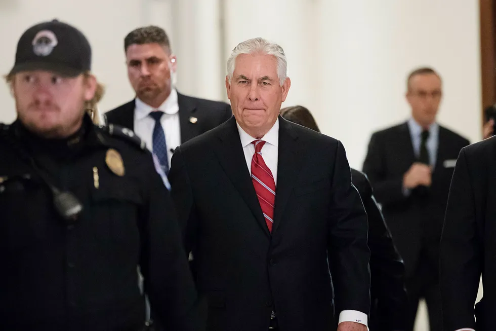 Rex Tillerson (64), Trumps kandidat som utenriksminister, kan vente seg tøffe spørsmål om Russland i høringen som starter onsdag. Foto: J. Scott Applewhite/AP/NTB scanpix