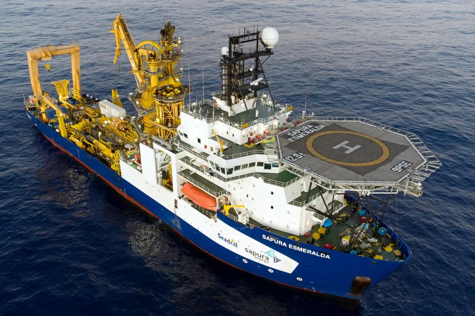 The pipelaying support vessel Sapura Esmeralda.