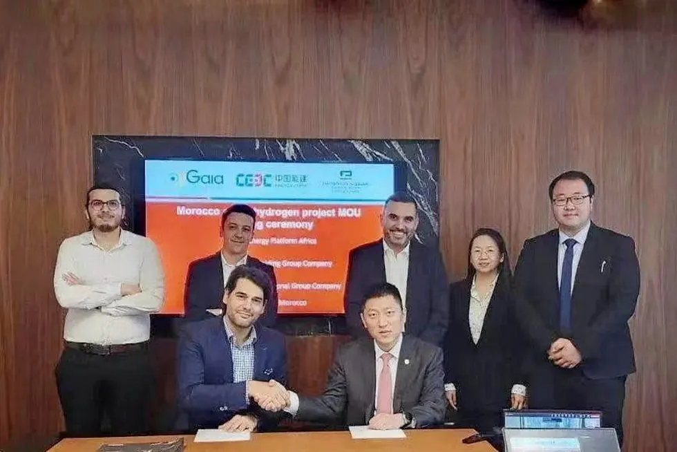 MoU: Energy China International Construction Group signs to build green hydrogen project in Morocco.