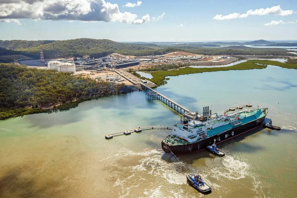 In action: the LNG carrier Seri Bakti at the Gladstone LNG project