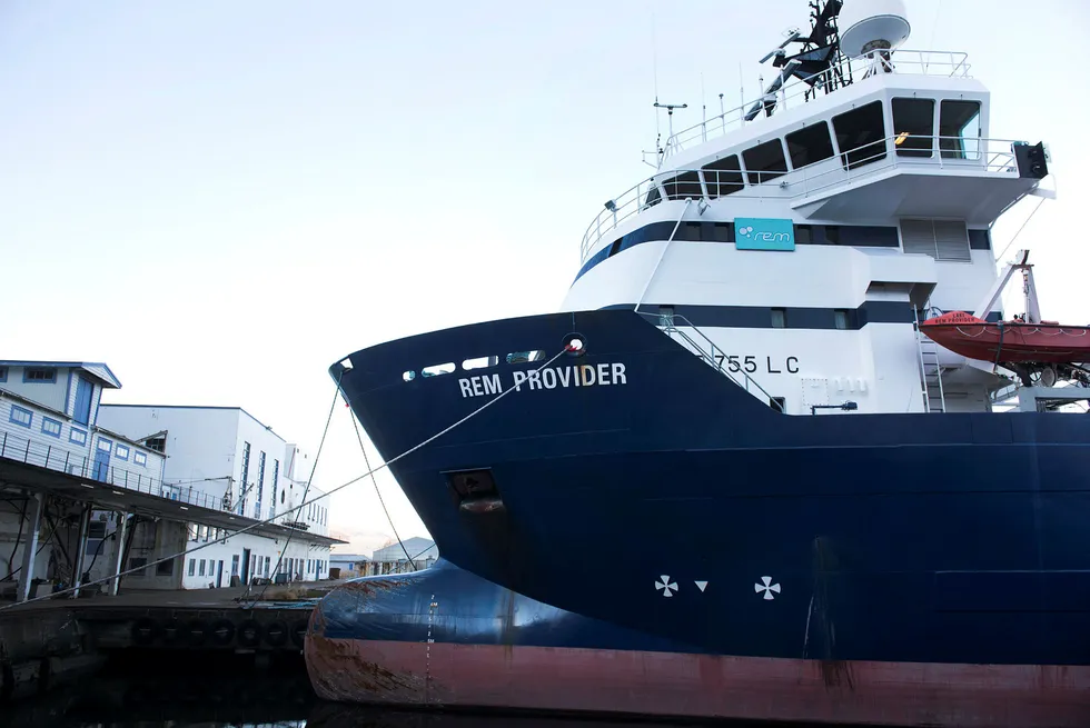 Rem Provider er et av mange offshorefartøy som har måttet bli lagt i opplag. Foto: Per Ståle Bugjerde
