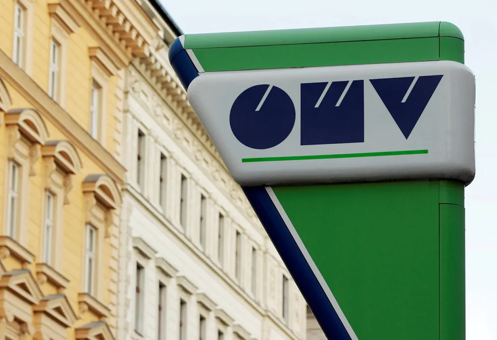 Cautious optimism: a logo of Austrian oil and gas group OMV is seen at a gas station in the capital Vienna