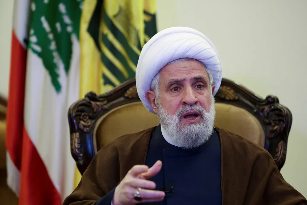 FPSO warning: Lebanon's Hezbollah deputy leader Sheikh Naim Qassem