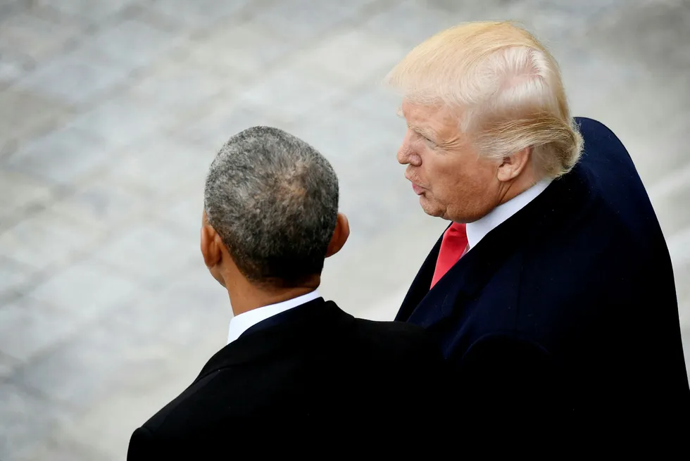 Forholdet mellom president Donald Trump og ekspresident Barack Obama har kjølnet den siste uken. Foto: Jack Gruber/AP/NTB scanpix