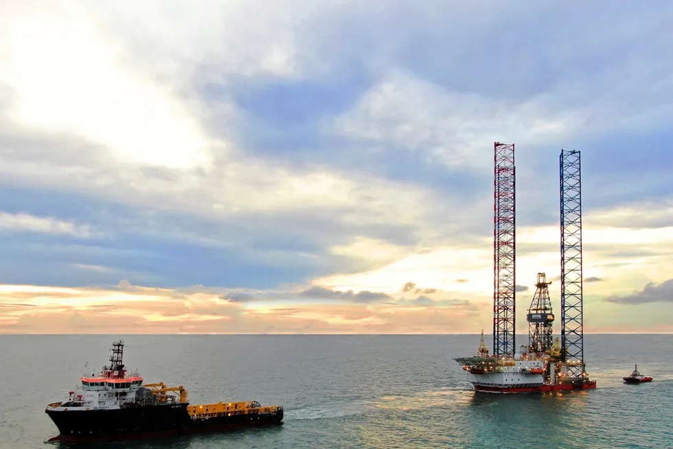 Success: PTTEP’s 2021 Sirung discovery offshore Malaysia was drilled by the jack-up rig pictured