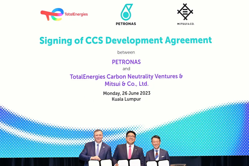 Landmark agreement: signing of Malaysia CCS pact.