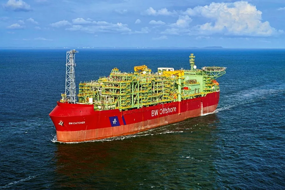 Start-up: of output via the BW Catcher FPSO