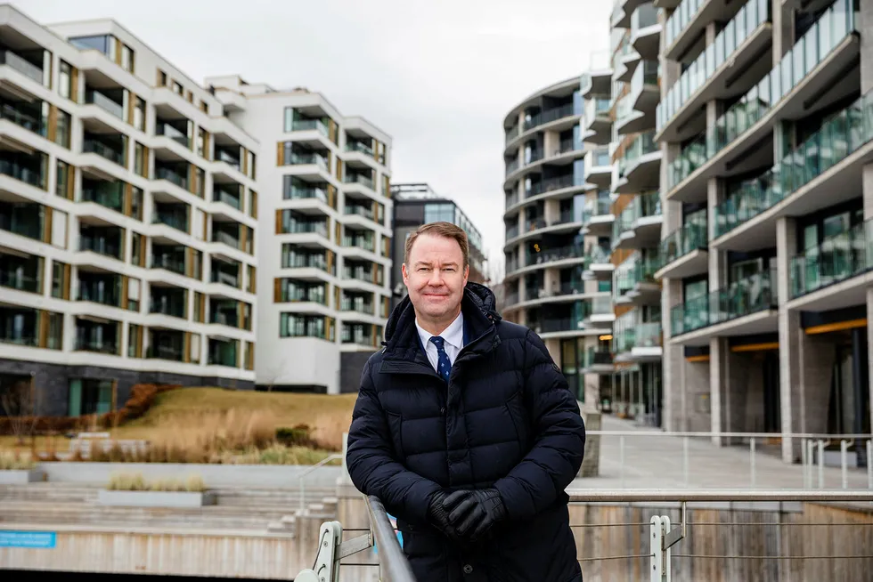 Trond Mellingsæter, sjef for Danske Bank Norge, er fornøyd med at de nå kan tilby kundene deres landets laveste boliglånsrente.