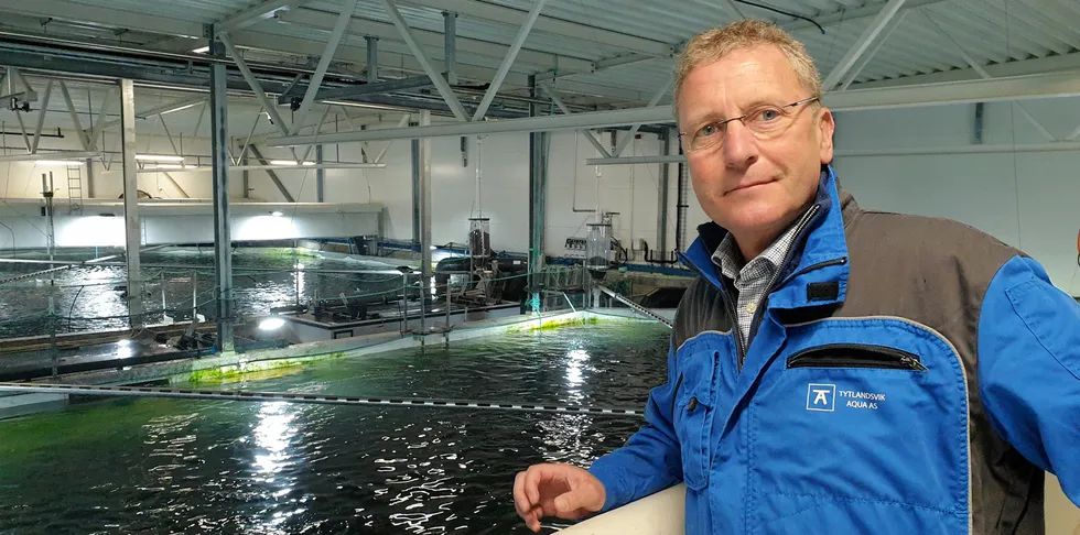 Andreas Kvame er konsernsjef i Grieg Seafood. Her hos Tytlandsvik Aqua.