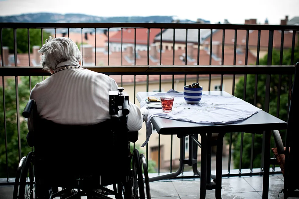 Bare de eldste og sykeste får plass på sykehjem i Norge.