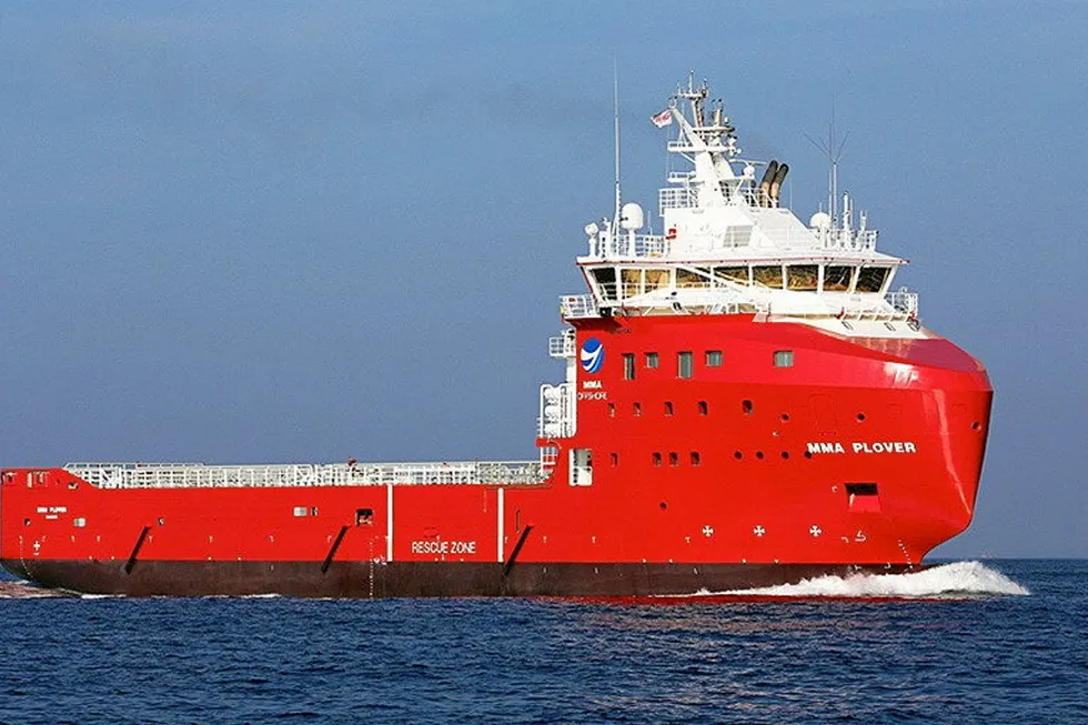 In demand: MMA Offshore has secured a contract extension with Inpex for its platform supply vessel MMA Plover to continue providing drilling rig support services for the Ichthys field offshore Australia