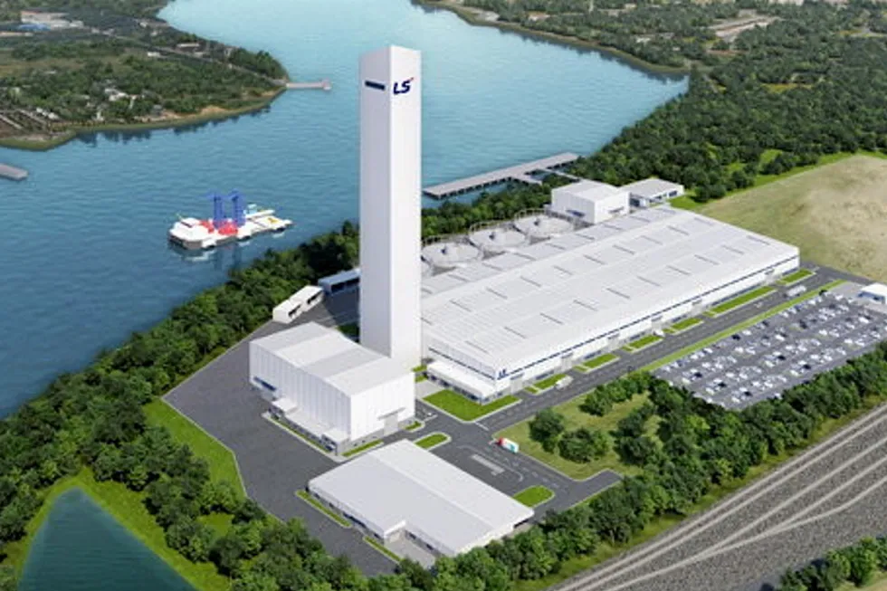 Artist rendering of LS Greenlink USA's future cable manufacturing facility in Chesapeake, Virginia.