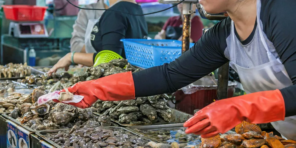 The Yantai city government said the seafood was from an imported shipment that landed at Dalian but did not say from where it originated.