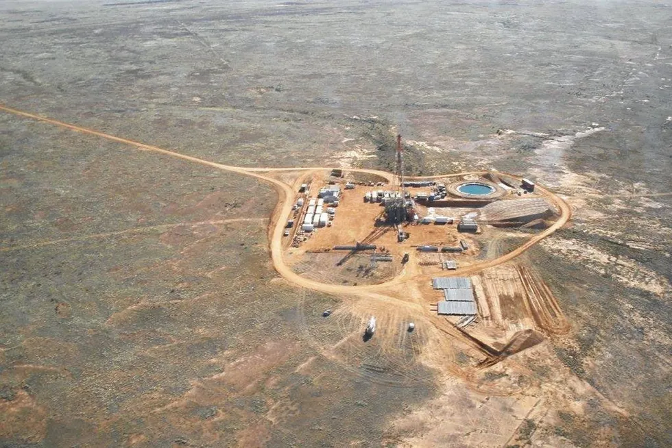 High potential: at the Halifax well site in the Cooper basin, Australia.