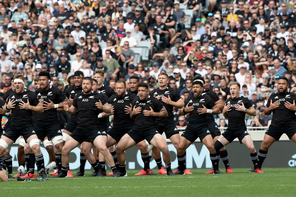 Boots and all: the All Blacks perform their pre-match haka