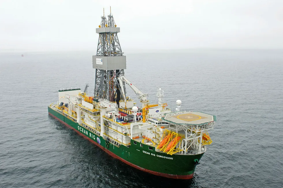 Petrobras-bound: the Ocean Rig drillship Corcovado