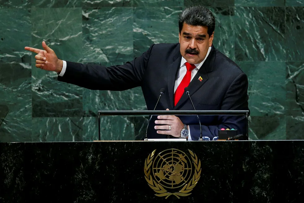 Venezuelas president Nicolas Maduro talte i FNs hovedforsamling onsdag.