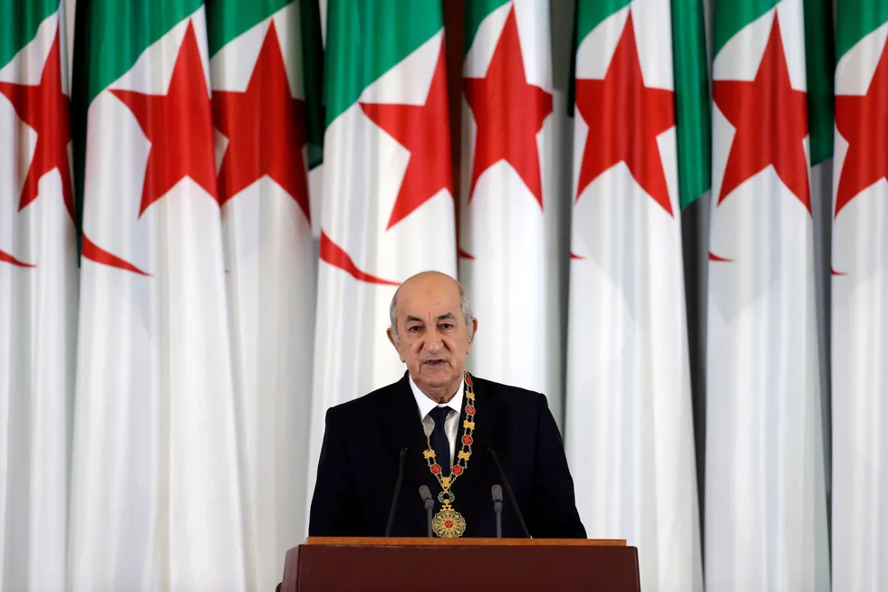 Determined: Algerian president Abdelmadjid Tebboune