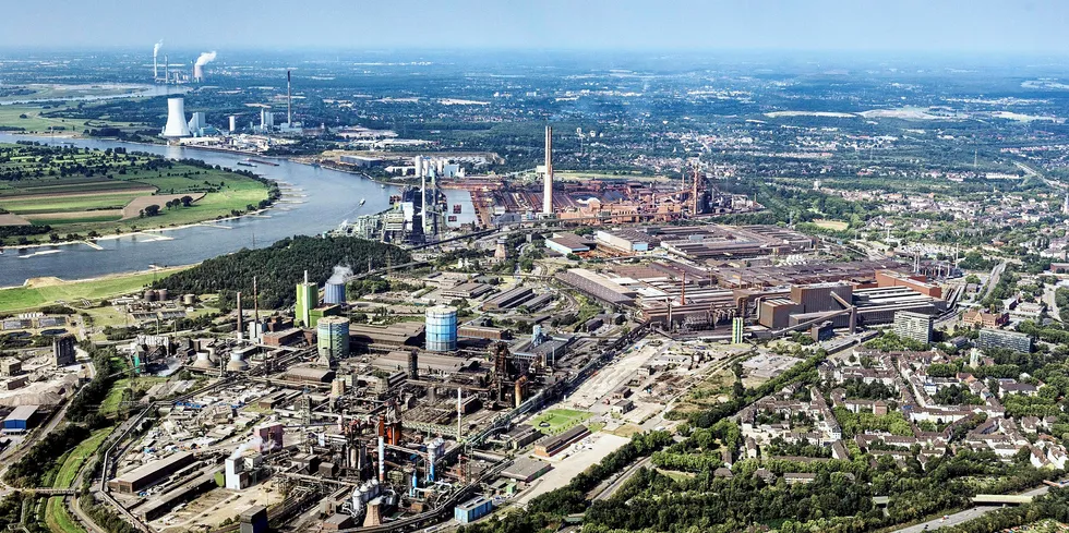 ThyssenKrupp steel plant in Duisburg, Germany