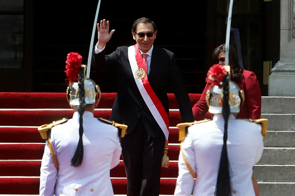 Martin Vizcarra er innsatt som Perus nye president. Foto: Karel Navarro/AP Photo