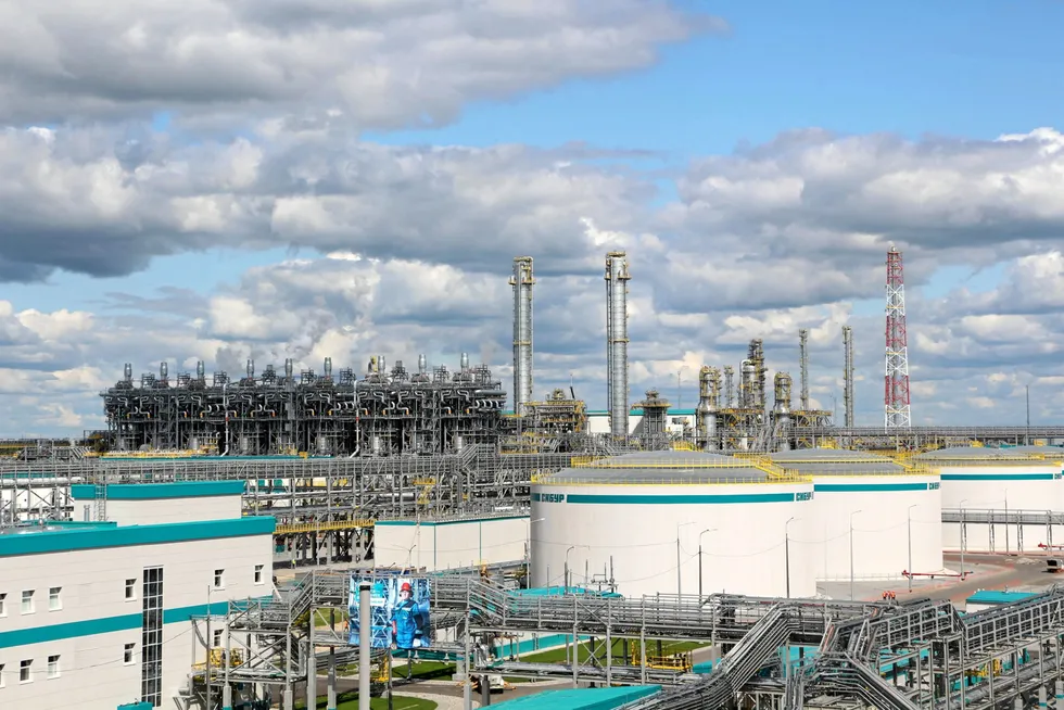 Net zero ambitions: the Sibur-owned Zapsibneftekhim petrochemical and polymer facility near the Tobolsk, in Russia