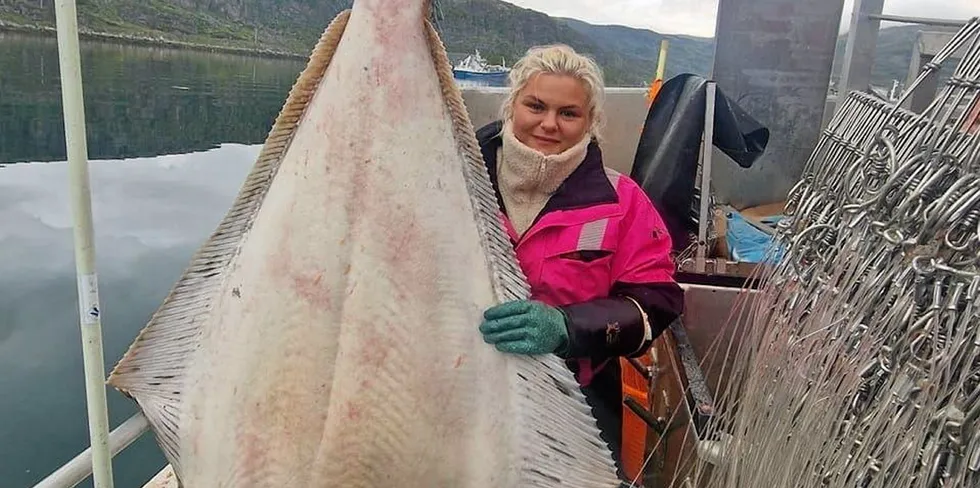 Før jul fisket Kine Stoa (26) kveite utenfor Finnmark.