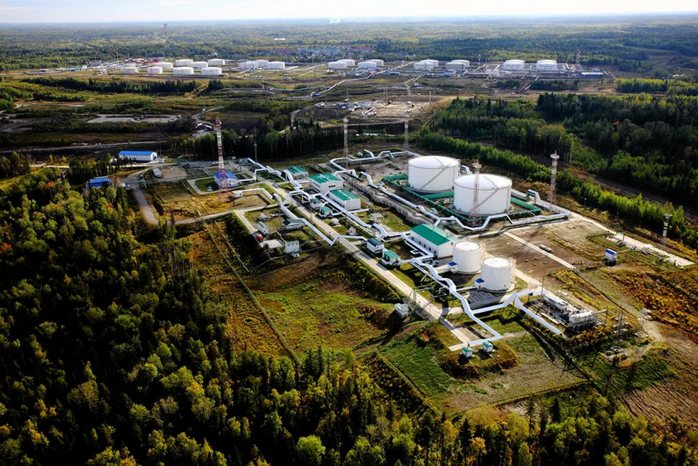Legal tangle: Salym Petroleum oil processing and storage facilities in Khanty-Mansiysk.