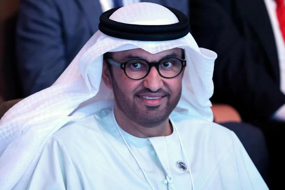 Sultan Ahmed Al Jaber, the group chief executive of the UAE's Abu Dhabi National Oil Company (Adnoc).