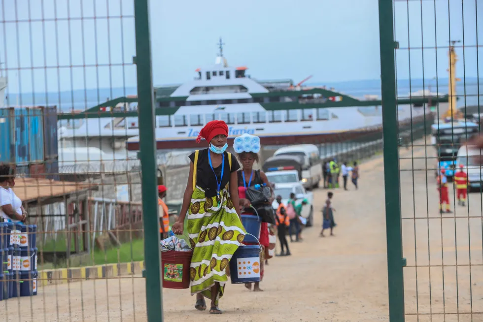 Region in chaos: internally displaced people arrive in Pemba, Mozambique on 1 April, 2021, from a boat of evacuees from the coasts of Palma