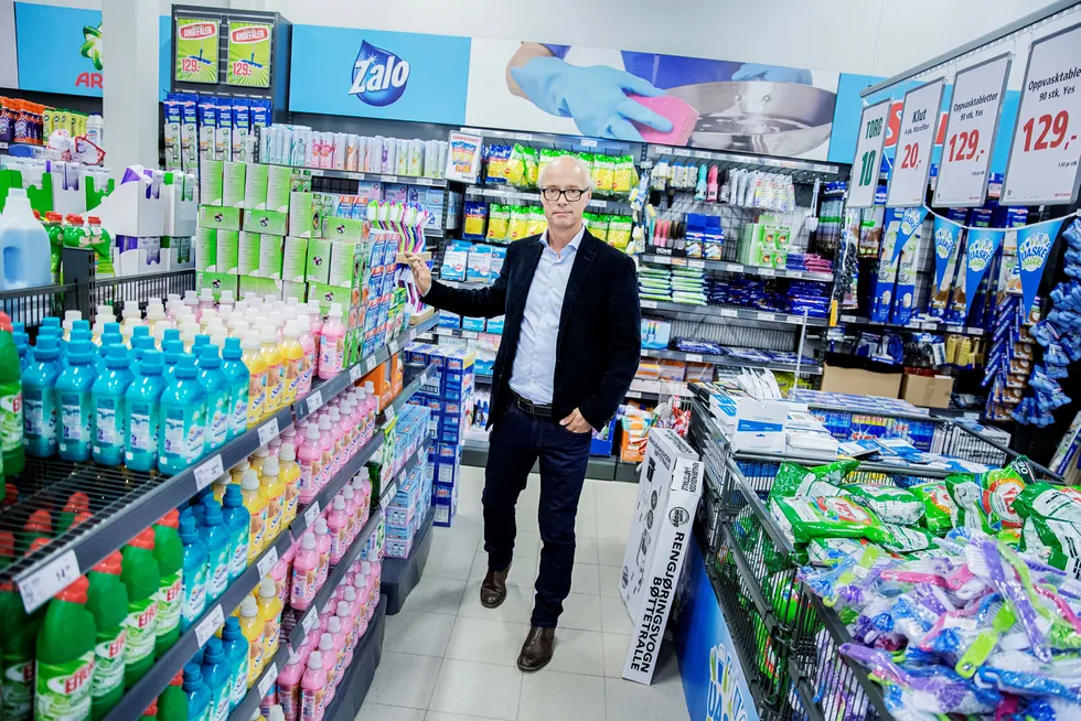 – Dette er det verst tenkelige tidspunktet å ha for mange produkter på, sier Europris-sjef Pål Wibe om de fulle lagrene i første kvartal.