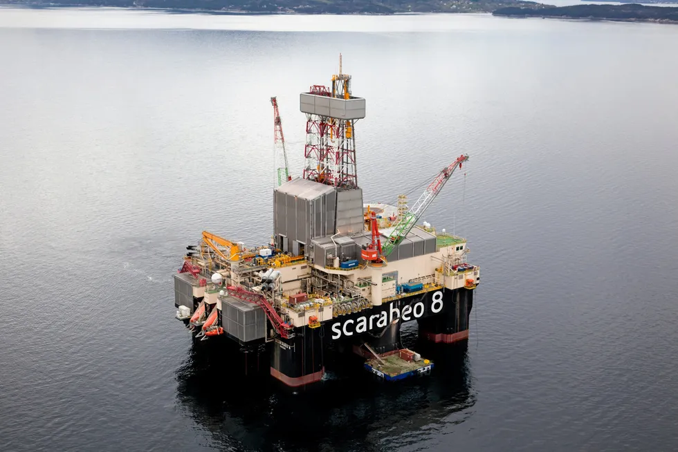 On target: the drilling rig Scarabeo 8
