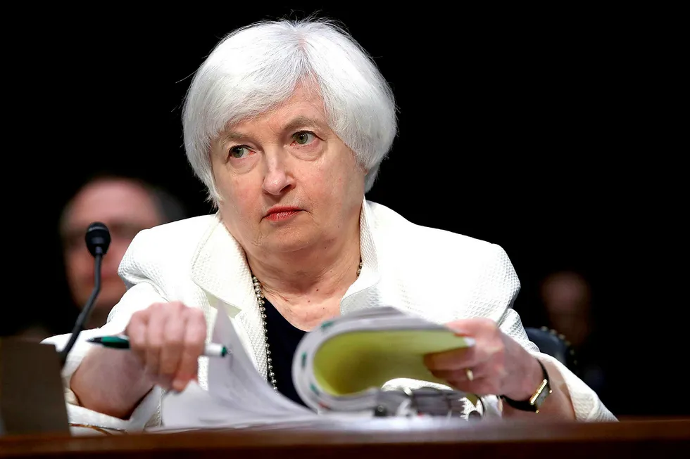USAs sentralbanksjef Janet Yellen hevet renten onsdag, og flere rentehopp er på vei. Foto: Win McNamee/AFP/NTB Scanpix