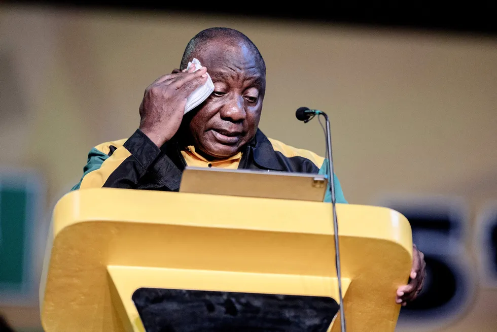 Pressure: South African President Cyril Ramaphosa.