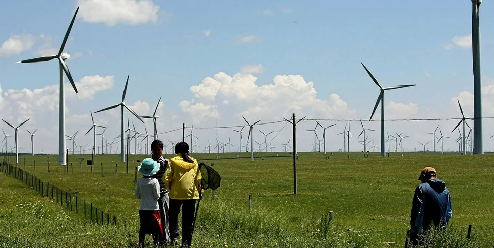 Ulanqab wind farm in Inner Mongolia