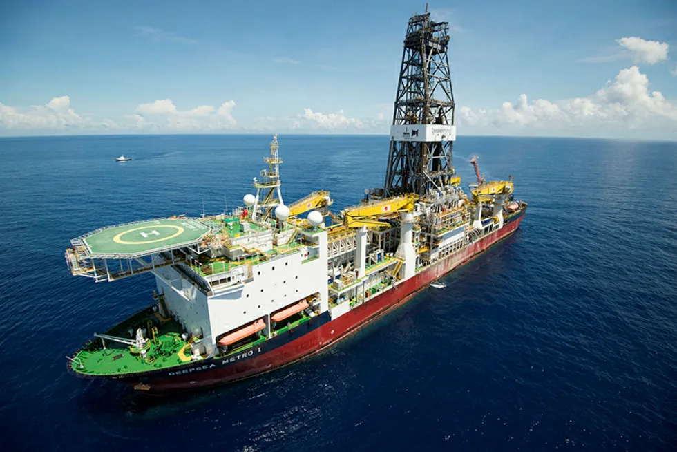 Drilling operations: the drillship Deepsea Metro I