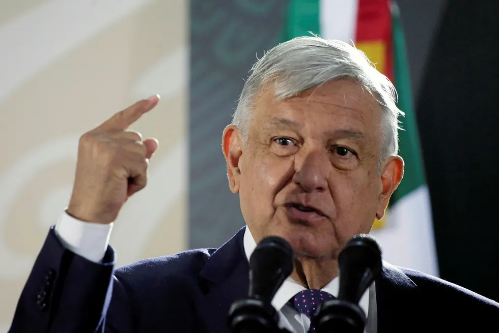 Defiant: Mexico's President Andres Manuel Lopez Obrador has retreated from the previous administration’s policies of opening up the Mexican oil sector and exposing Pemex to competition
