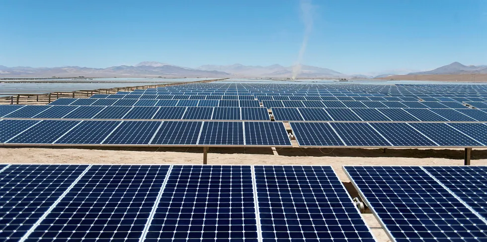 The 70MW Salvador PV plant in northern Chile, built by Total-owned Sunpower.