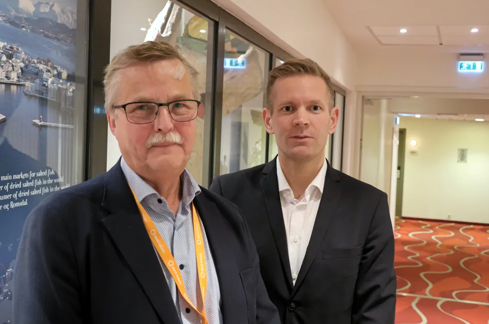 Administrerende direktør Kåre Øyvind Vassdal og Knut Andresen, konserndirektør for teknisk og produktutvikling i Brunvoll mener formuesskatten er konkurransevridende.