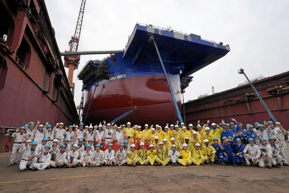 Strong contributor: the Anna Nery FPSO under construction