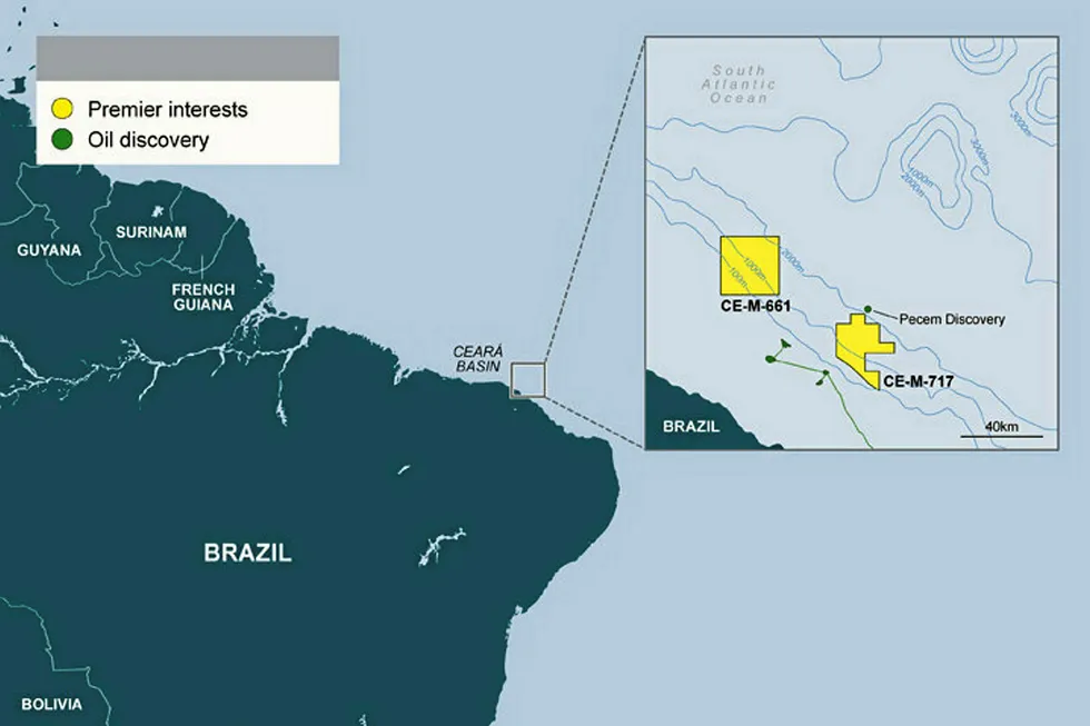 Wildcatting: map of Premier Oil's assets in Brazil.