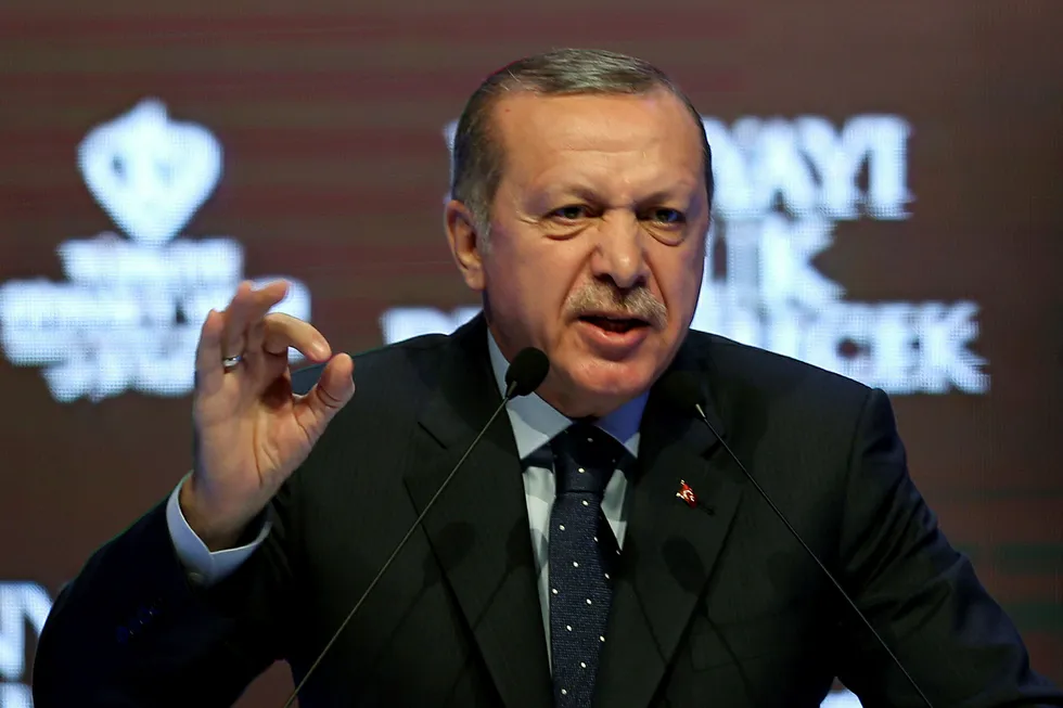 Tyrkias president Recep Tayyip Erdogan har langet ut mot flere europeiske land de siste dagene, først og fremst Nederland og Tyskland. Foto: AP / NTB Scanpix