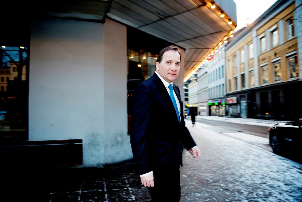 Stefan Löfven, statsminister i Sverige, står på valg neste år. Foto: Mikaela Berg