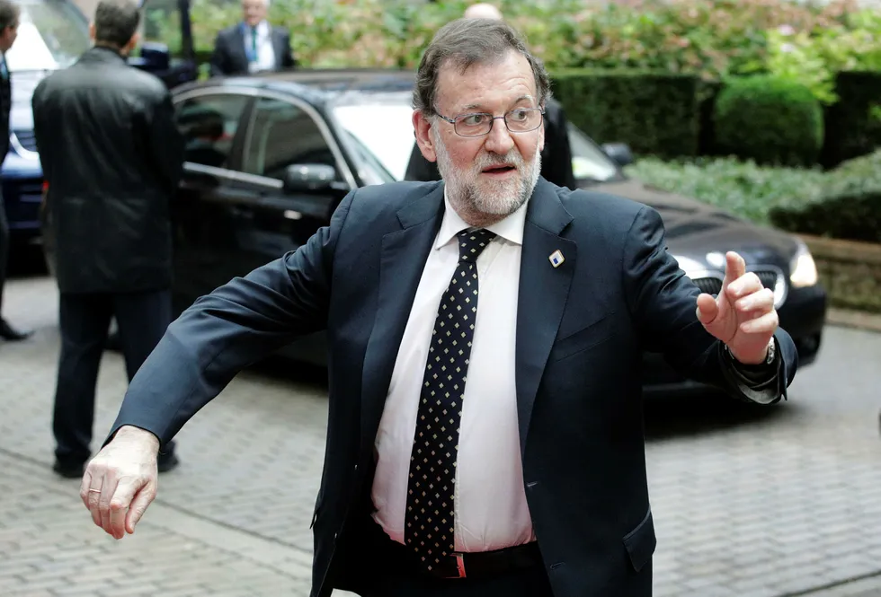 Spanias statsminister Mariano Rajoy, her fotografert i fjor høst. Foto: Olivier Matthys/Ap/NTB scanpix