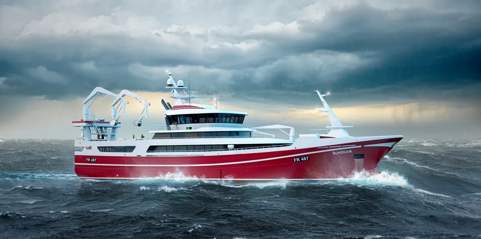 Fototegning av den nye båten til de skotske rederne.