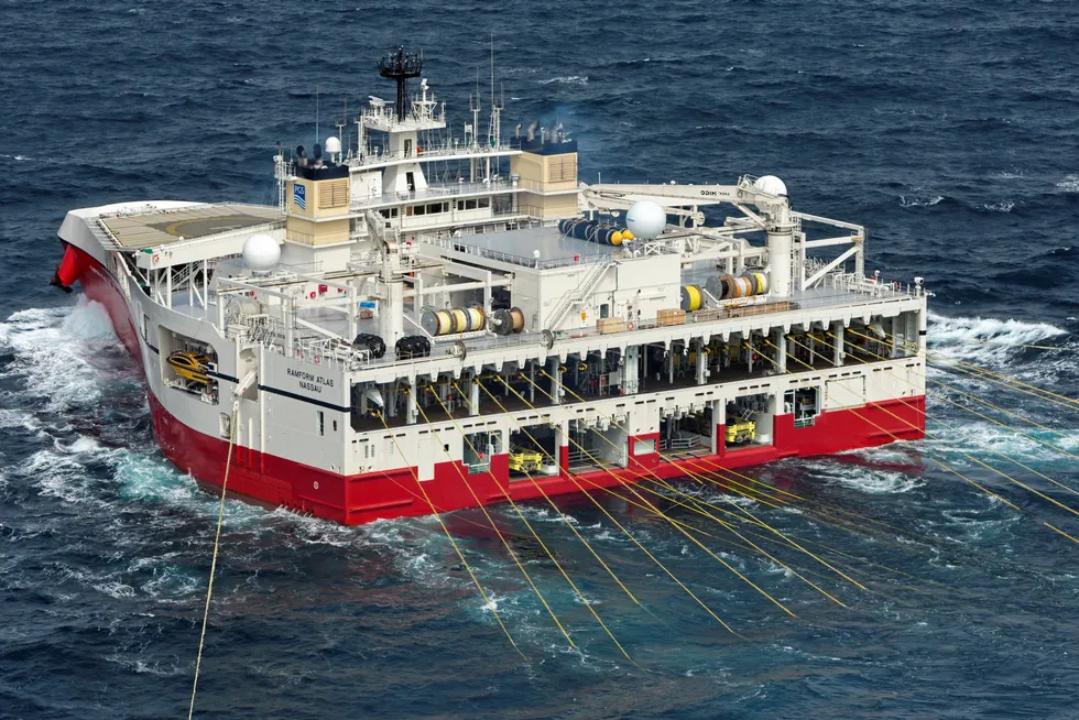 Multi-client survey: PGS’ Ramform Atlas seismic vessel is gathering 3D data as part of an industry funded exercise in the Salar basin off Newfoundland in Canada