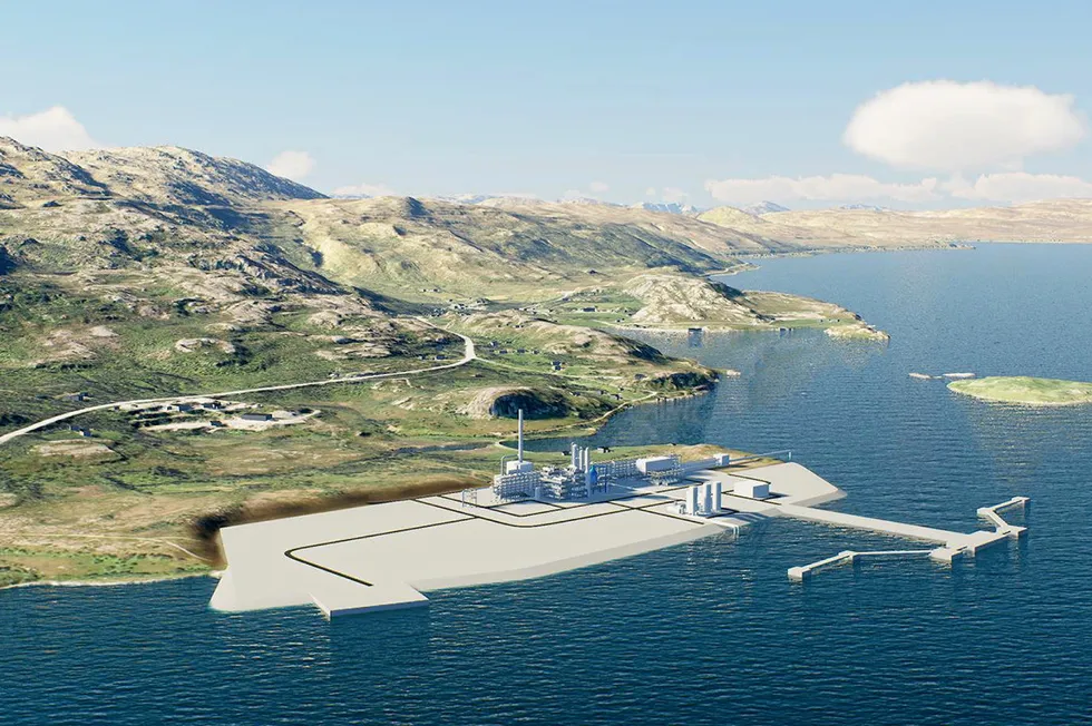A rendering of the Barents Blue project in northern Norway.
