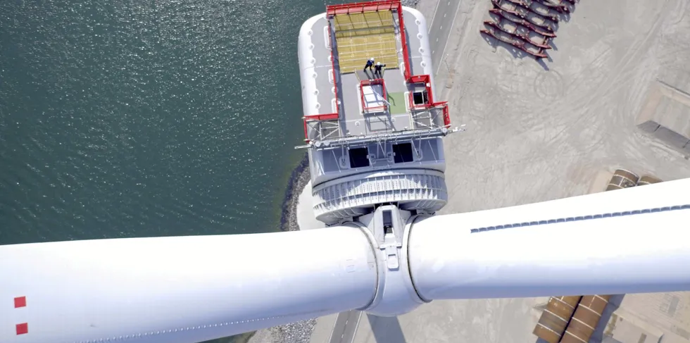 DCIM\100MEDIA\DJI_0682.JPG . GE's Haliade-X offshore wind turbine.