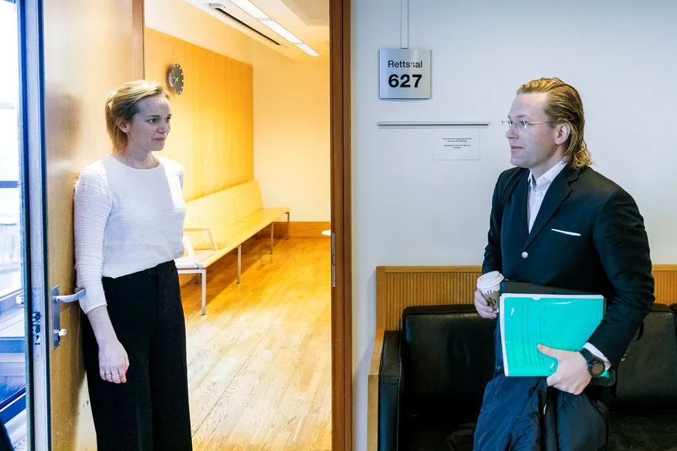 Eiendomsinvestor Thomas Løvsland møtte bostyrer Trude Gran Johansen i døren til rettssalen og første skiftesamling for hans Urban Bolig.
