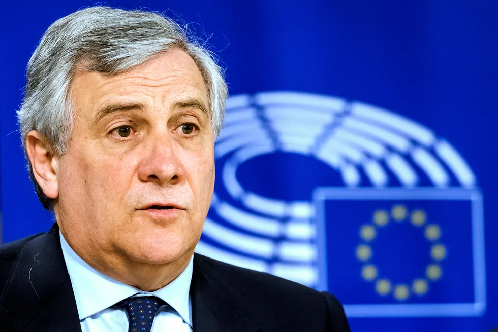 President i EU-parlamentet, Antonio Tajani. Foto: Geert Vanden Wijngaert